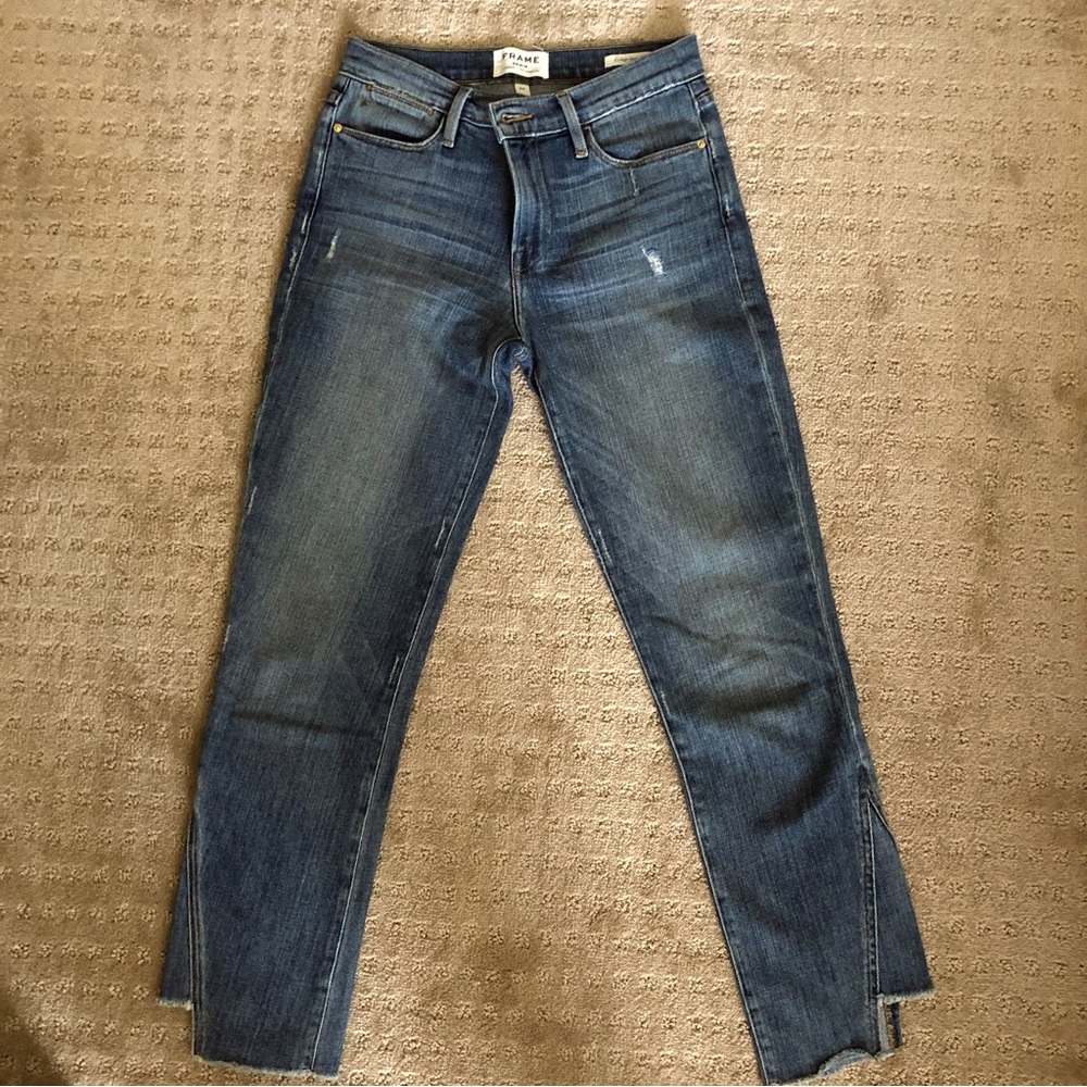 FRAME destructed 24” jeans